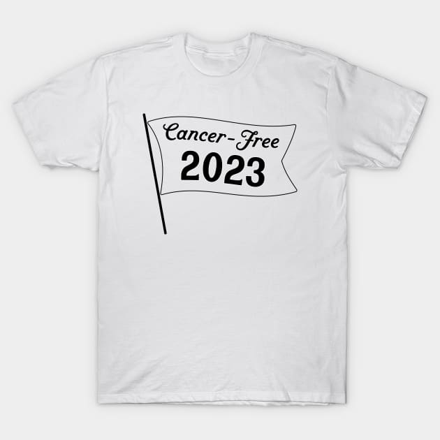 cancer-free 2023 flag (blank) T-Shirt by mystudiocreate